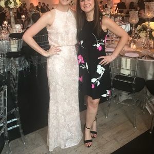 Pink floor length dress